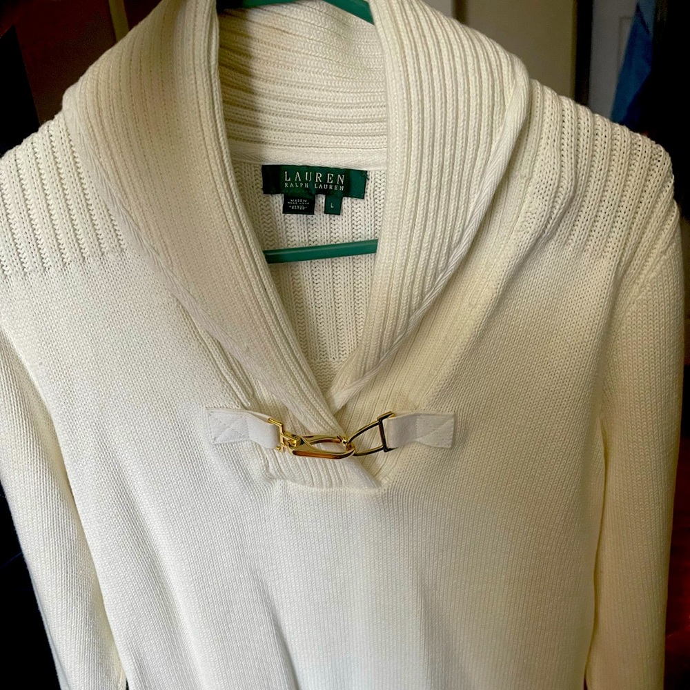 Ralph Lauren ribbed cream sweater
